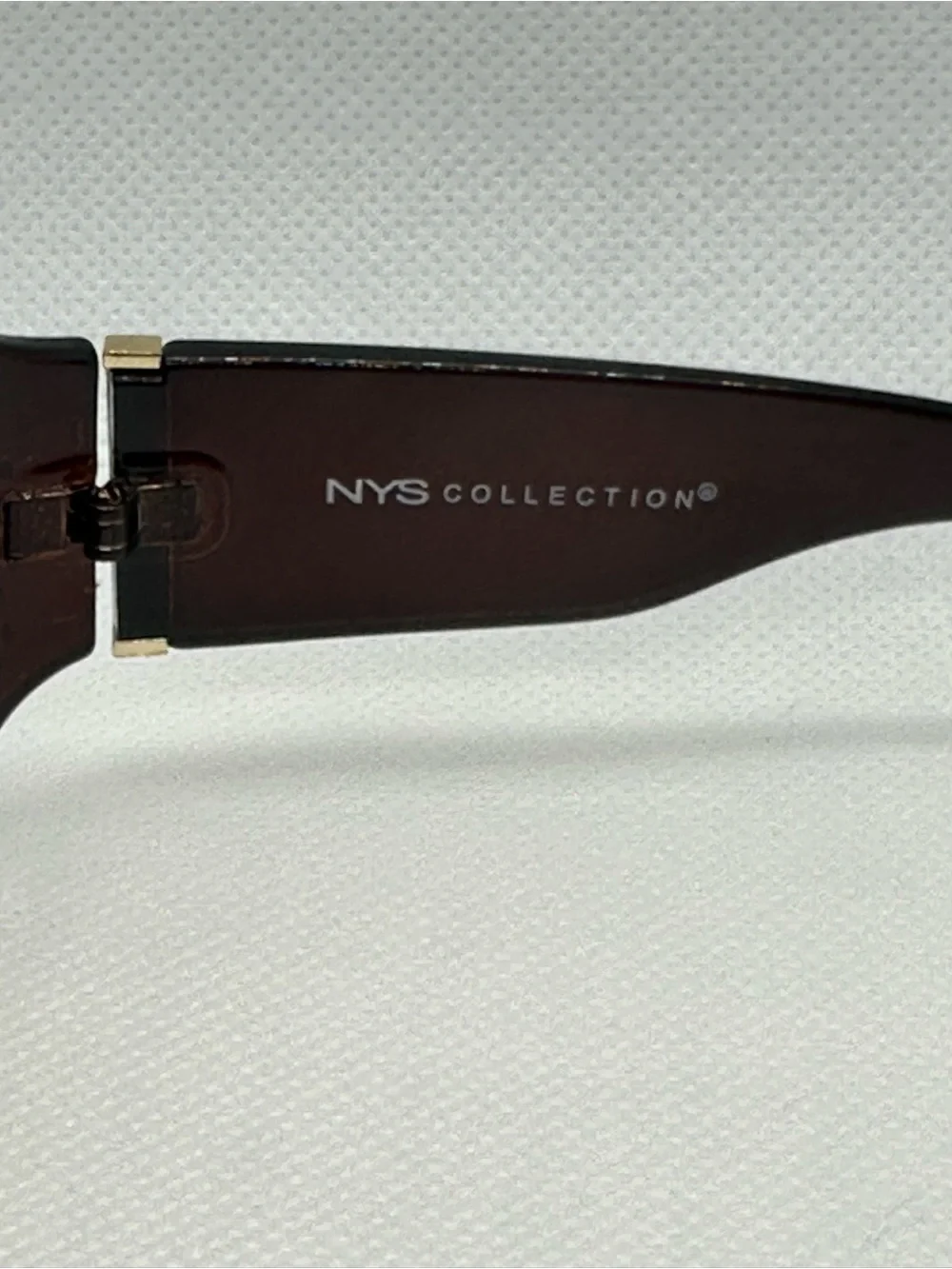NYS Collection Brown Sunglasses with Rhinestone Detailing